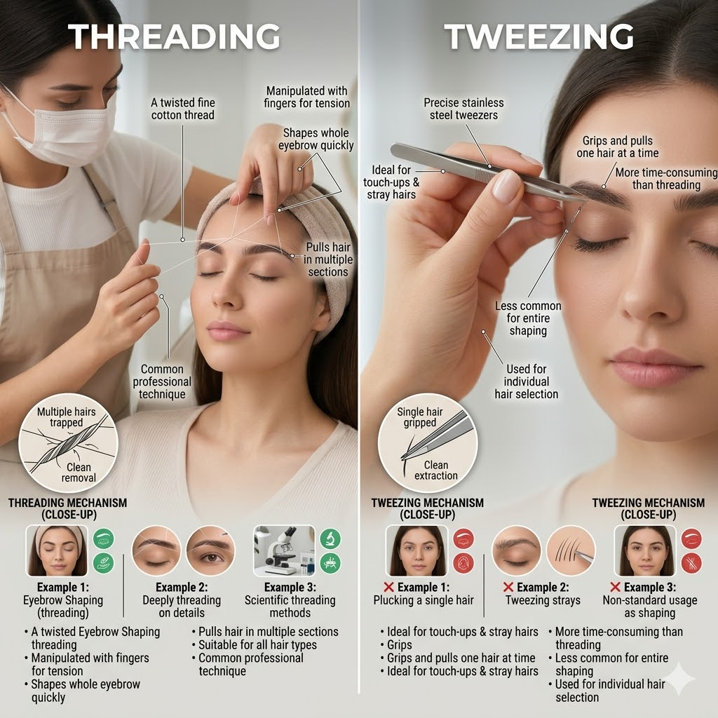 what-do-threading-and-tweezing-mean
